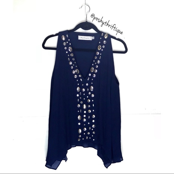 TBags Los Angeles Tops - TBags Los Angeles Womens Sleeveless V Neck